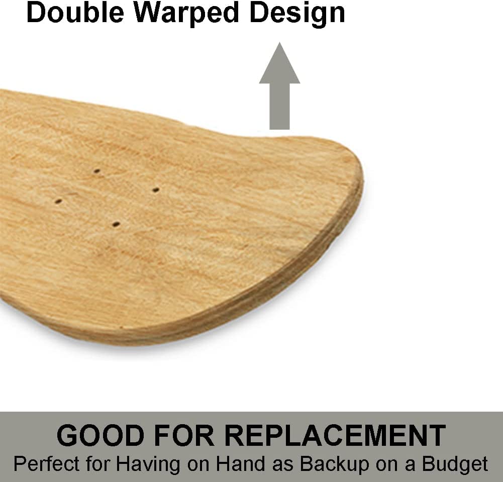 bimiti 2 Stück DIY Blank Skateboard Deck, 7-lagigem Ahorn-Deck konkaves Skateboard, für Kinder,Erwachsene, Mädchen, Jungen, Anfänger und Profis