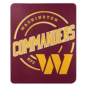 Northwest NFL Washington Commanders Campaign Fleece Throw Blanket, Team Colors, 50″ x 60″