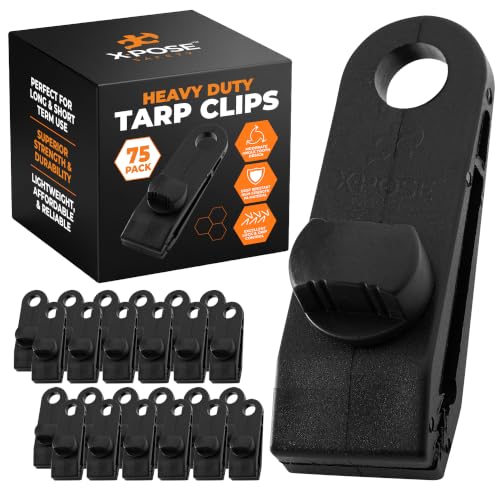 Image of Xpose Safety 75 Pack Heavy Duty Reusable Tarp Clips