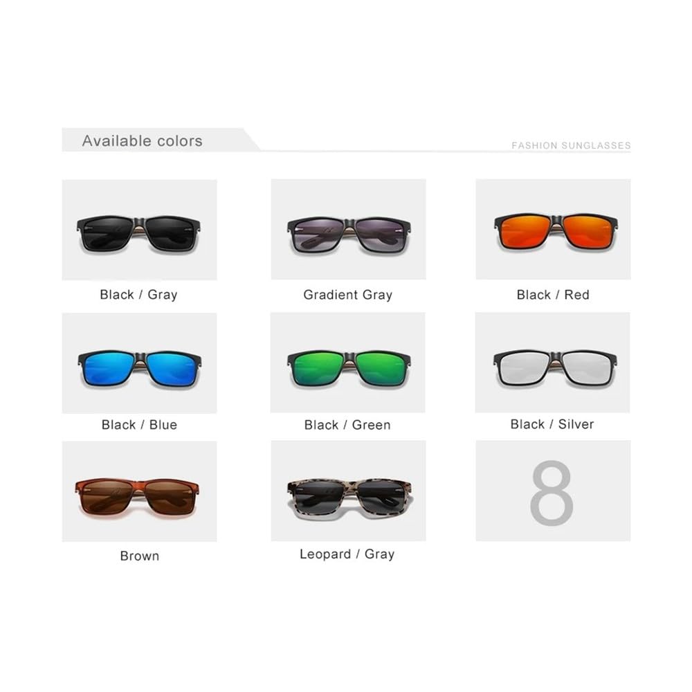 Occhiali da sole classici in legno da uomo, lenti polarizzate UV400, occhiali da sole retrò da donna, occhiali da vista alla moda per esterni