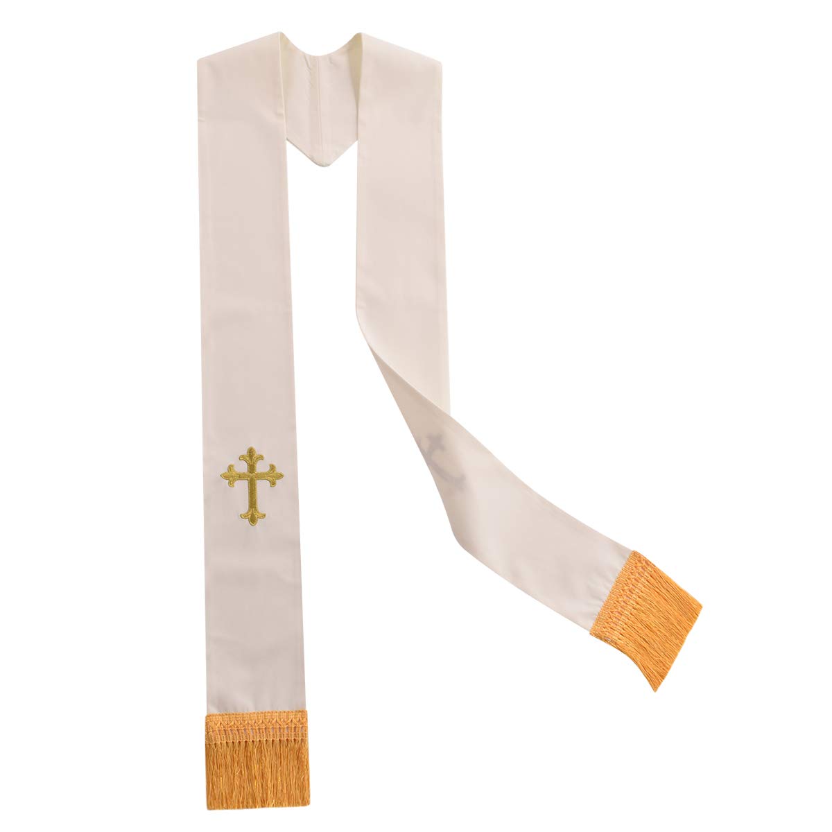 BLESSUME 1 pezzo Clero Mass Stola Croce Ricamato Wedding Stola