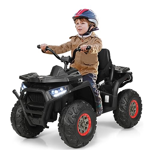 COSTWAY 12V Elektro Kinderquad mit Scheinwerfer, Mini Elektroquad mit Musik...