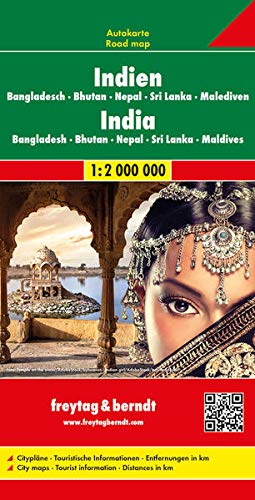 India - Nepal - Bangladesh f&b (r): Wegenkaart 1:2 750 000