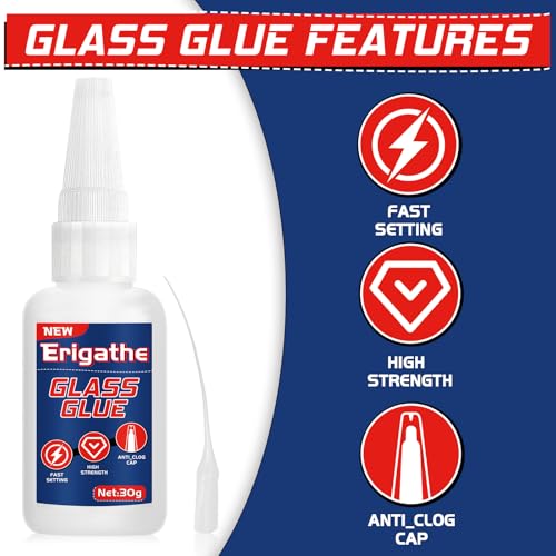 Erigathe GG-001 Glass Glue, 30G Glass Glue Clear Repair Heavy Duty, Glass To Glass Glue For Bonding Glass And Other Materials, Super Instant Glue For Glass, Acrylic thumb #2