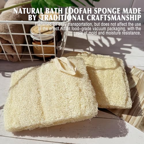 YIQINGJIE Esponja De Bucha Natural Para Banho, Esfoliante Corporal Para Banho, Esponjas De Bucha De