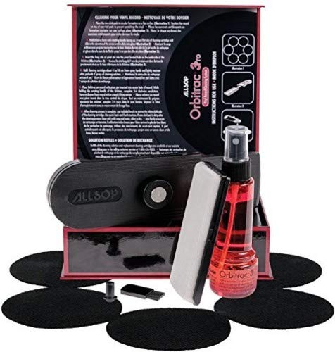 Allsop31735 Orbitrac 3 PRO Vinyl LP Record Cleaning System Kit - Fluid, Brush
