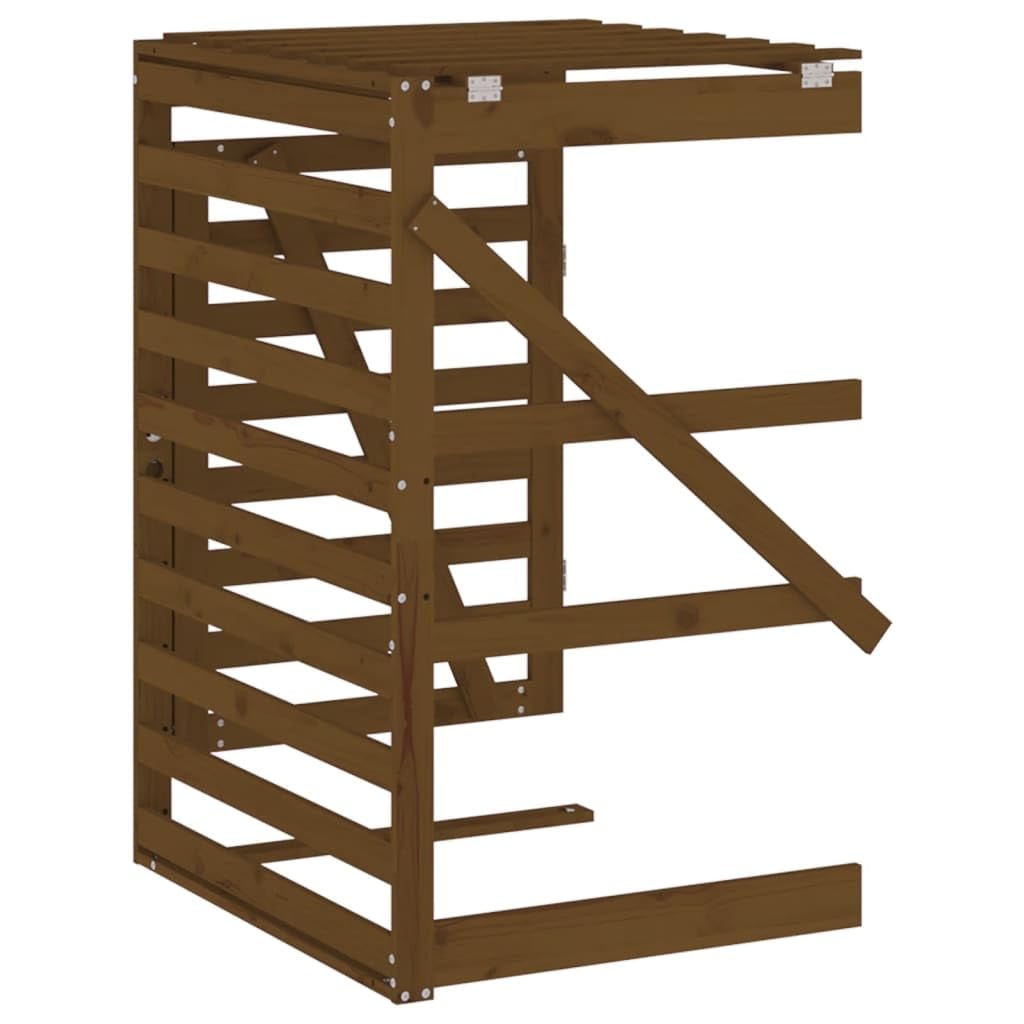 Genérico Extensión para cobertizo de Cubo Basura Madera Pino marrón Miel,Casa y jardín,Productos del hogar,Accesorios para contenedores de residuos,Soportes para contenedores de residuos-825110