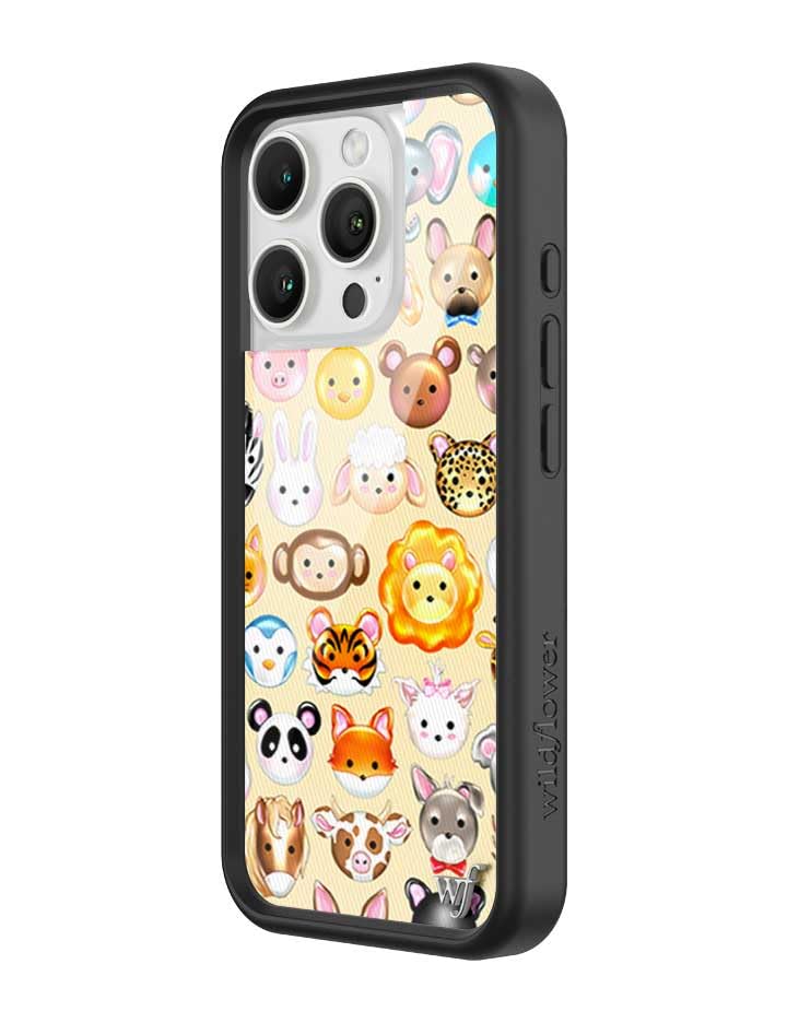 Image of Wildflower Cases - iPhone 16 Pro Compatible - Animal Kingdom | Impact-Certified 6.5 ft Drop Protection Case, Raised Protective Bumper, Cute Aesthetic Design, Women-Owned Small Business