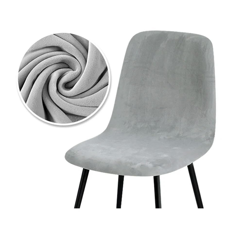 GUOZIF 2/4/6 Velvet Short Back Chair Cover Stretch Slipcovers Elastic Seat Chair Covers Dining Room Bar Office Party Banquate
