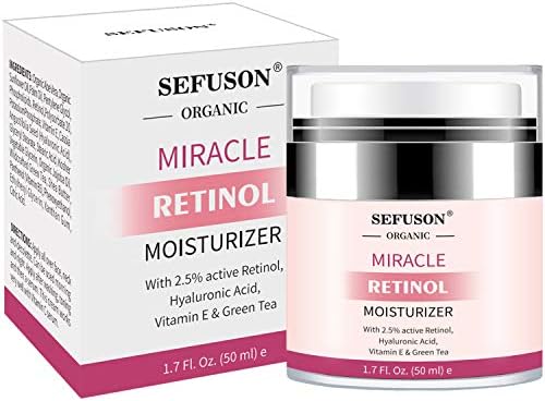 Retinol Moisturizer Cream,For Face&Eye Area Anti Aging Wrinkles & Acne & Fine Lines,with Vitamin E&Hyaluronic Acid & Jojoba Oil.Best Night&Day Facial Cream.With 2.5% Active Retinol,Face UV Protection