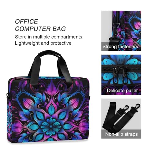 Funda para laptop Mandala Flower Neon 13-15.6 pulg miniatura 5