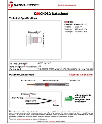 Image of Thermaltronics K80CH032 Chisel 90deg 3.20mm (0.13in)