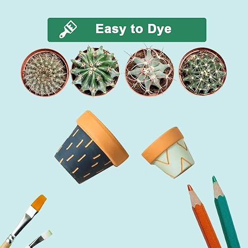 Miniatura 5 de vensovo 48 macetas pequeñas de terracota  Mini macetas de arcilla de 2 pulgadas con agujeros de drenaje, macetas de terracota para interiores y