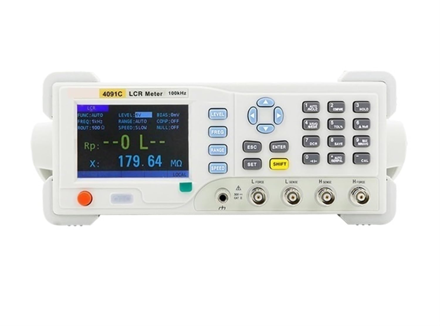 LCR Meter, Electric Bridge Resistance Impedance Capacitance Inductance Measure Instrument Desktop Digital LCR Meter(4091C)