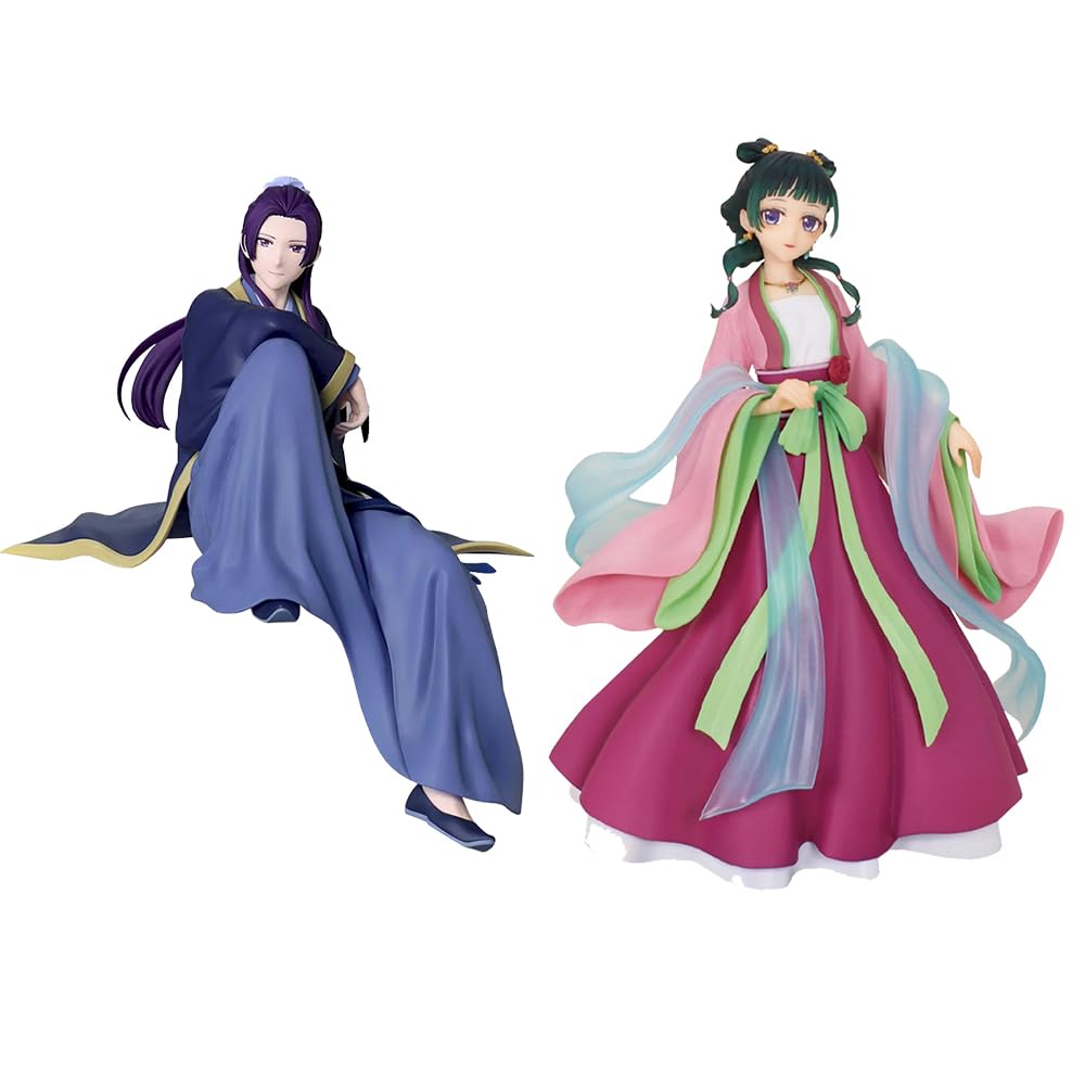 Zhongkaihua 2PCS Maomao/Jinshi Action Figure, Manga Character Maomao Merch PVC Model, Anime Collectible Figure 16/18CM Home Decoration