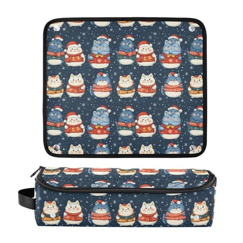 Bolsa de viaje resistente al calor Fat Cats Marble para herramientas de cabello, organizador portátil para planchas, rizadores y accesorios de cuidado capilar miniatura 3