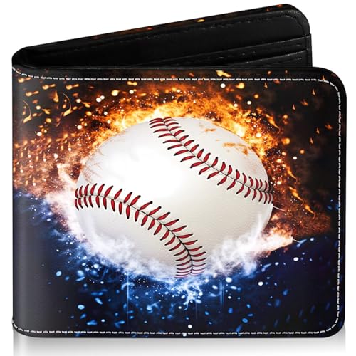 Image of Boys Wallet for Kids, Cool Kids Wallet for Boys Ages 8-10 9-12 11-15, Funny Baseball Leather Bifold Rfid Blocking, Coin Pocket Id Window for Teen Men Youth Guys Birthday Christmas Gifts