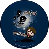 Vista 3 de Harry Potter Expecto Patronum Chibi Potter PopSockets agarre y soporte para teléfonos y tabletas, Negro