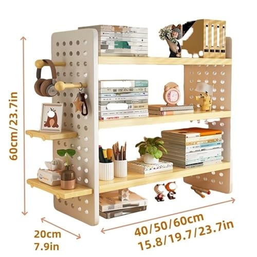 Étagère de bureau en bois multifonctionnelle pour optimiser le rangement mural - 2