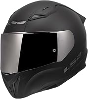 Vista 7 de LS2 Helmets Centric - Casco de motocicleta de cara completa (negro mate con escudo ahumado transparente y oscuro, talla XS)
