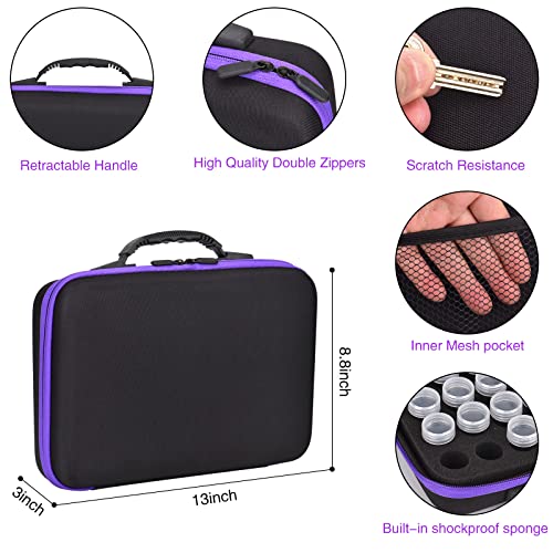 Queta 60 Compartments Diamond Painting Storage Box 5D Diamond Embroidery Sorting Box with Portable Eva Box Storage with Funnel Plate Funnel - Image 3