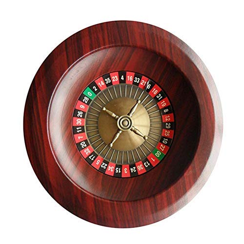 cobud 12-inch Russian Deluxe Wooden Roulette Wheel, Desktop Props Wood Table Game Sweepstakes