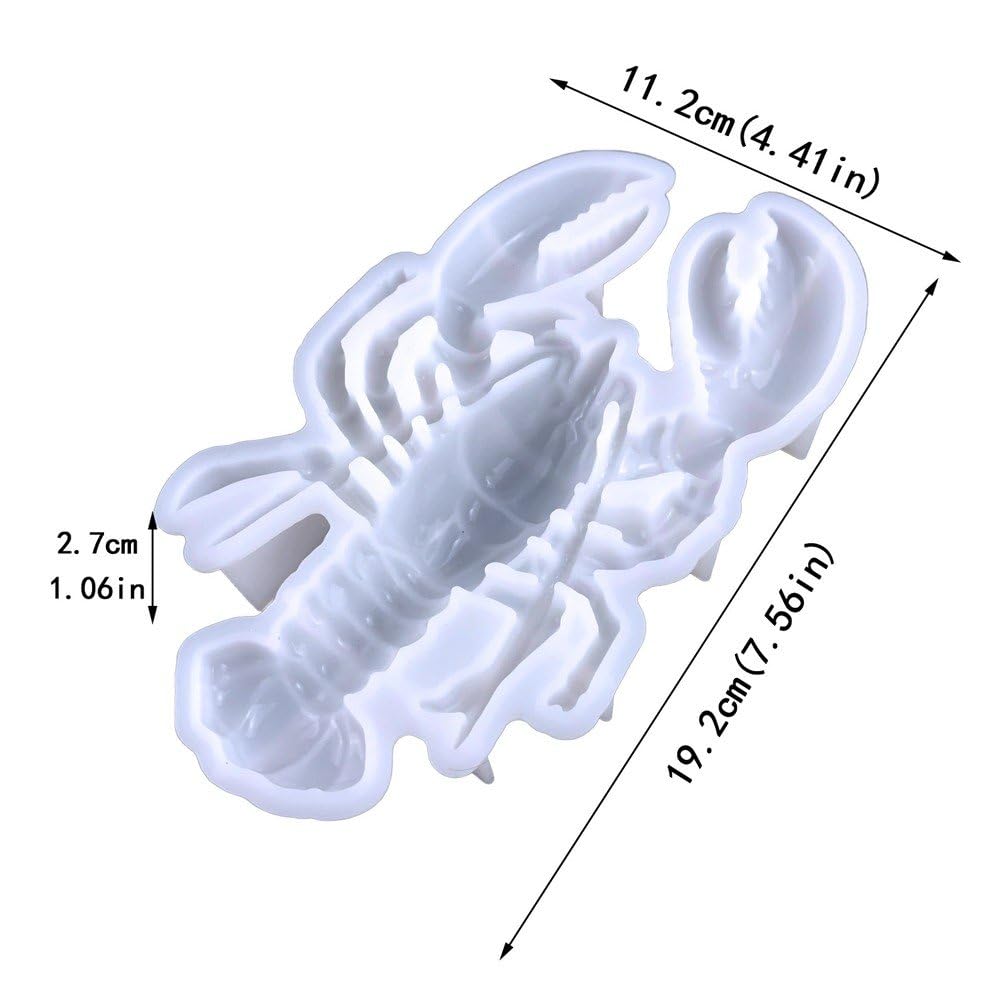 Forma silikonowa 3D w kształcie homara odlewana z żywicy, śliczna forma w kształcie zwierzęcia do samodzielnego wykonania prezentów, dekoracja domu i biura.