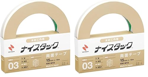 ニチバン 両面テープ ナイスタック (木材工作) 15mm×18m NW-M15 (× 2)