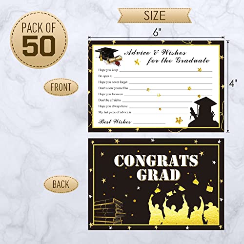 Image of Graduation Advice Cards - 50-Pack Graduate Party Supplies 2026 Advice for the Graduate Graduation Decorations Party Favors Table Games Personalized Graduations Cards