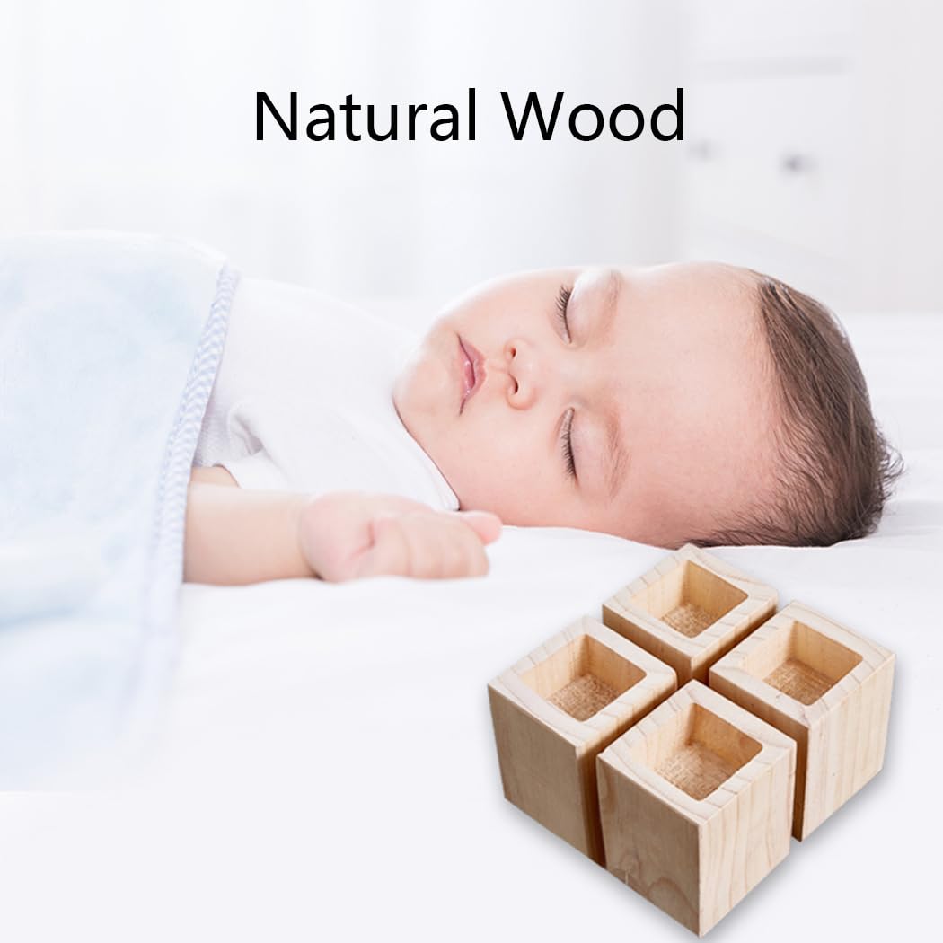 4 stuks meubelpoten van hout, voor verhoging van de meubelhoogte, verhoging voor meubels, voor houten tafel, bureau, bed, verhoging 5 cm, 8x8 cm