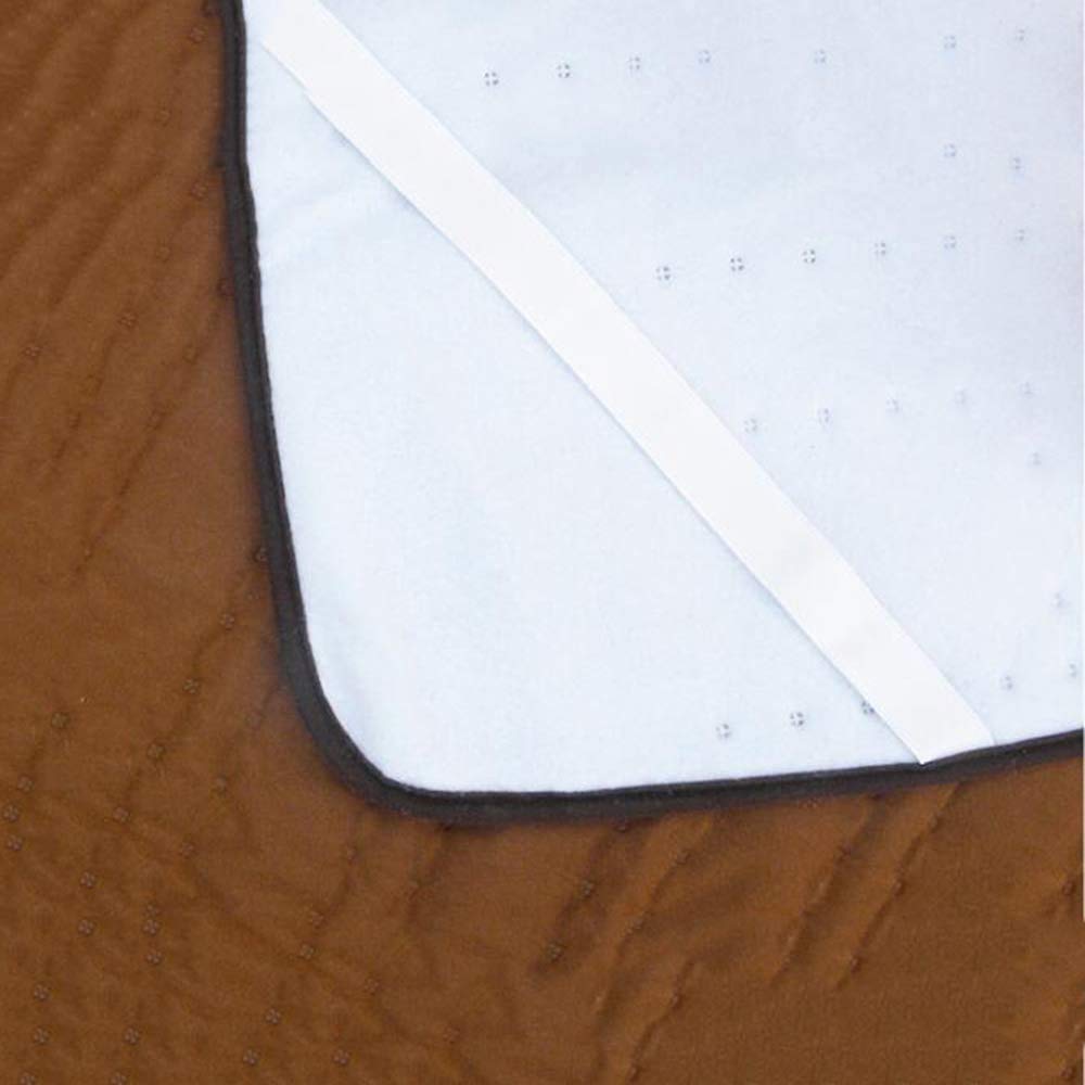 Manta eléctrica lavable de terciopelo con calefacción, color marrón chocolate crema, extra grande de 150 x 75 cm, 3 ajustes de control, A, DD