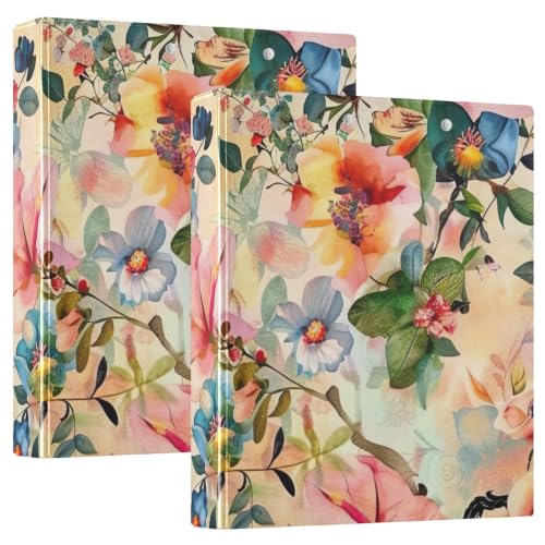 Classeur trois anneaux style vintage avec porte-bloc pour école et université