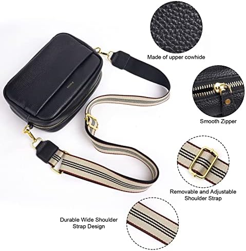 Aucuu Crossbody Bag, Genuine Leather Shoulder Bags for Women, Cell Phone Shoulder Bag, Ladies Cross-body Bags Gift for Women Girls Mom