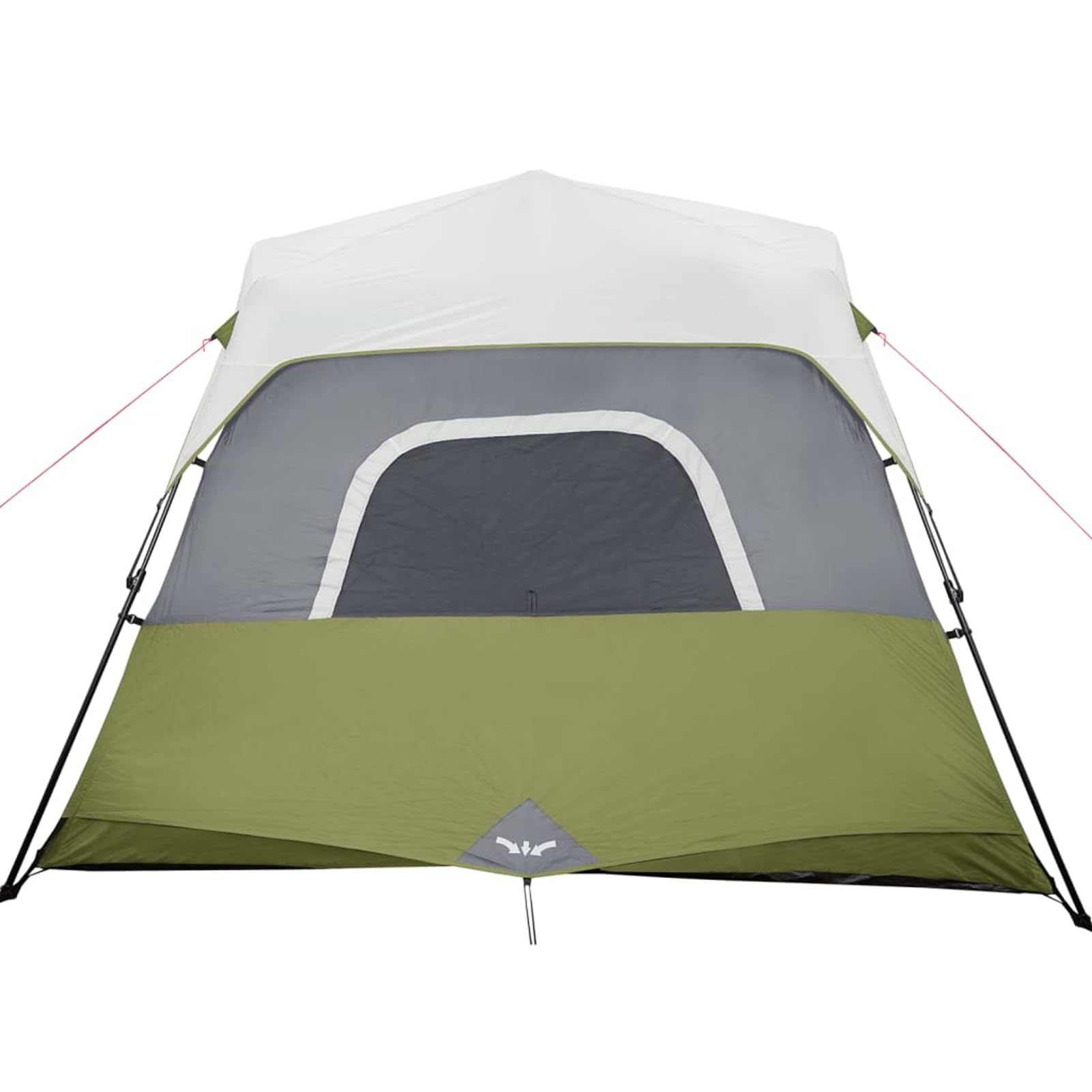 Tenda da Campeggio per Famiglia 6 Posti, con Sistema di Montaggio Rapido, Illuminazione LED Integrata, Poliestere 190T con Rivestimento PU, Telo Antipioggia Staccabile, per Avventure all’Aperto