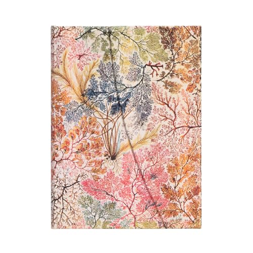 Paperblanks Cuadernos de Tapa Dura Anémonas | Rayado | Midi (130 × 180 mm): Hardcover, Wrap Closure, 120 gsm, ribbon marker, pouch (William Kilburn)