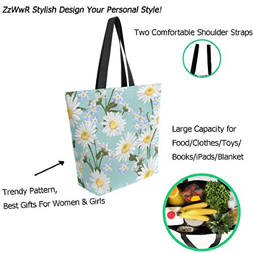 Chic Fashion Floral Pattern Extra Large Shoulder Tote Bag for Beach Travel Weekender Gym Grocery Shopping2