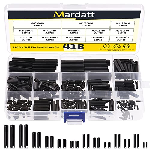 Goupilles enroulables M1.5 à M6 en assortiment de 416 pièces avec coffret pour atelier