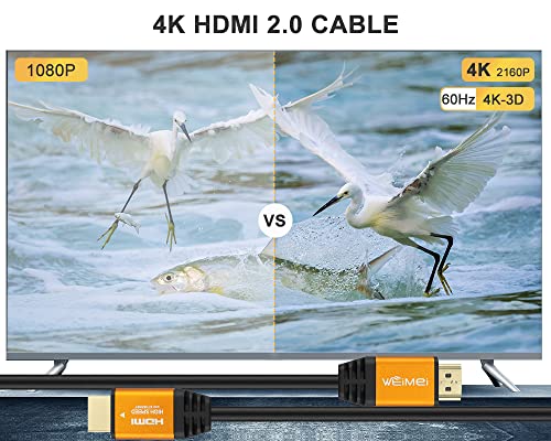 125 Feet 4K Hdmi Cable 2.0 Weimei Hdmi Cord 125Ft With Ic Booster Support 4K@60Hz Uhd 2160P Ethernet 3D Arc With Gold-Plated Connector And Bare Copper Conductor (From 6Ft To 125 Ft For Choices) #TOP5