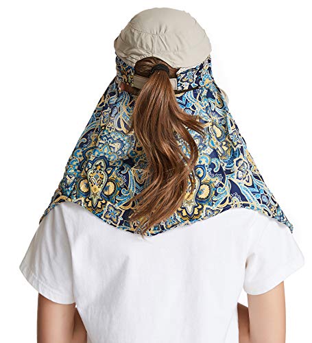 Icolor Women Sun Hats Sun Protection Neck Shield Flap Cap Summer Wide Brim Hat For Girl Lady #TOP2