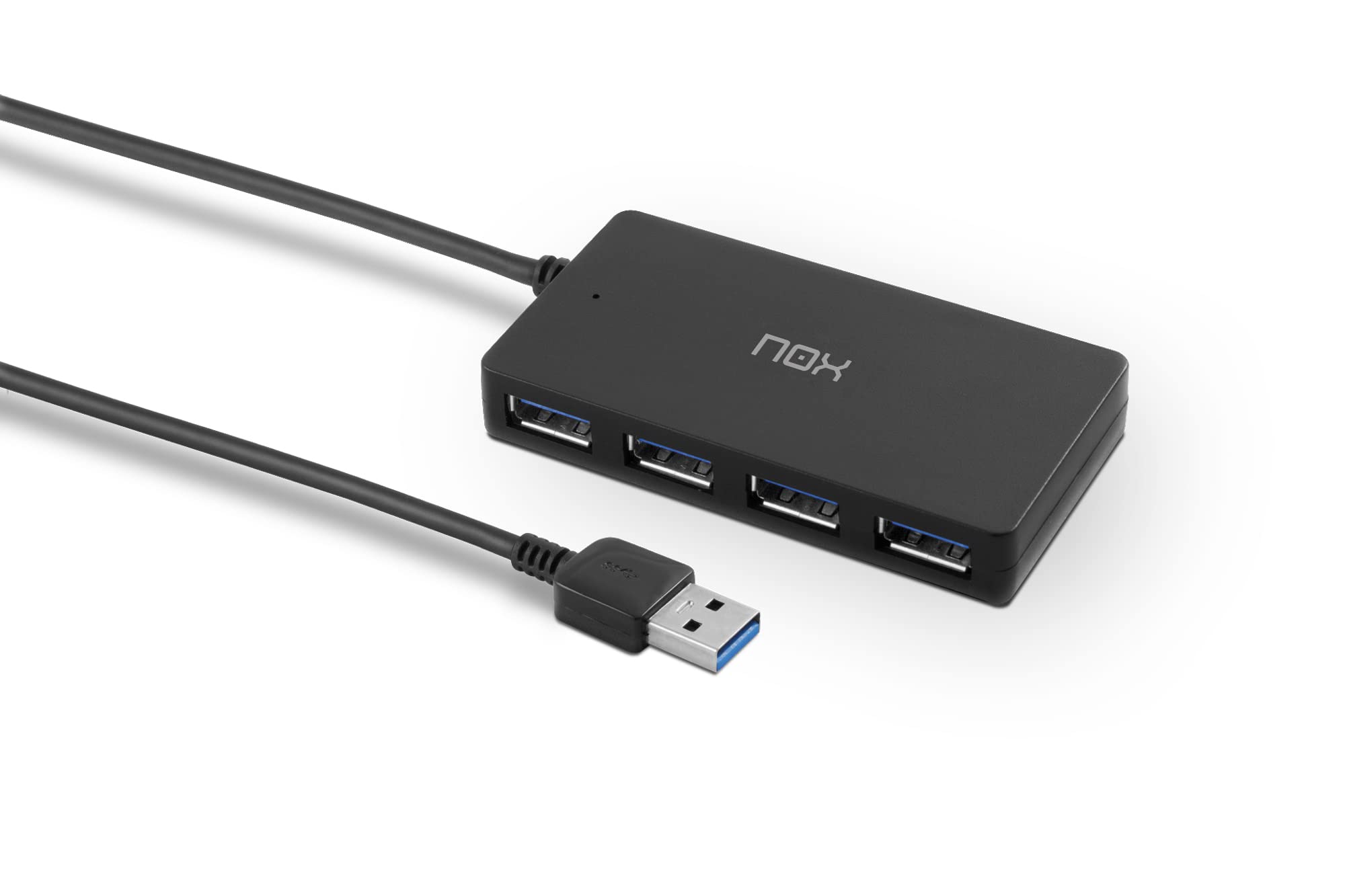 NOX USB HUB One -NXLITEHUBONE- USB 3.0, 4 USB-Anschlüsse, Windows XP/Vista/7/8/10; Mac OS 10.x; Linux, Farbe Schwarz
