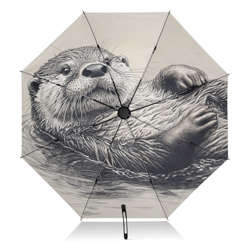 Parapluie automatique Beaver Swim pliable et portable avec protection UPF50+