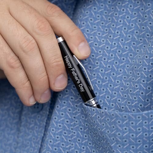 Personalized, Custom Engraved Cross Pen for Men or Women | Cross Coventry Ballpoint Pen | Luxury Gift for Office, Graduation and Business [Black Lacquer with Chrome Trim] - Thumbnail 6