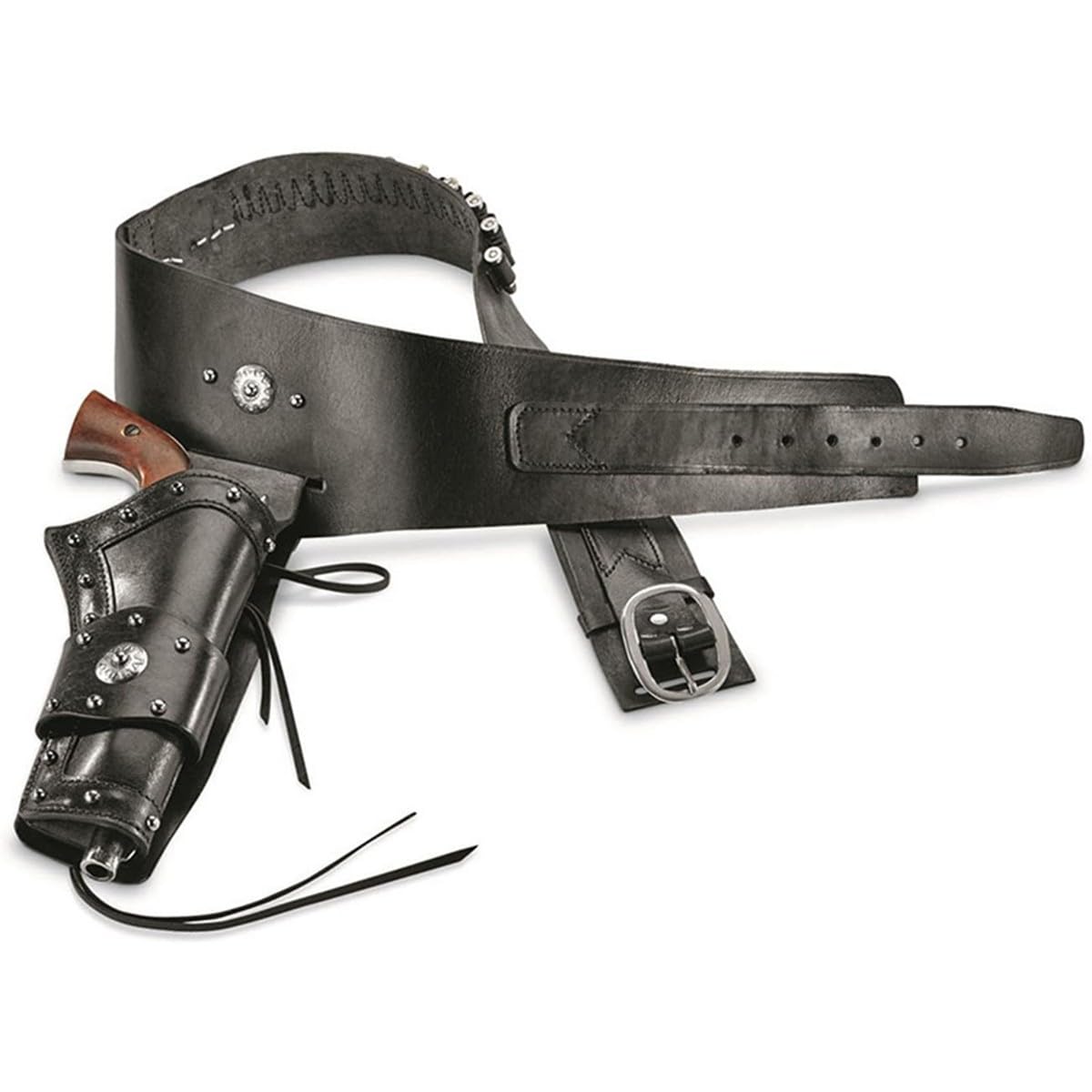 Bananaww Medieval Vintage Pistol Holster PU Leather Waist Pistol Holster Steampunk Style Revolver Holster For Halloween Cosplay Costume Waist Accessories