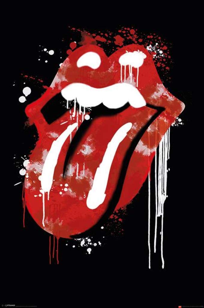 Rolling Stones - Graffiti Lips Poster Print, 61x92 cm