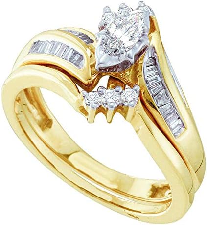 1/2 Total Carat Diamond Women's Bridal Set (USA Ring Size 9)