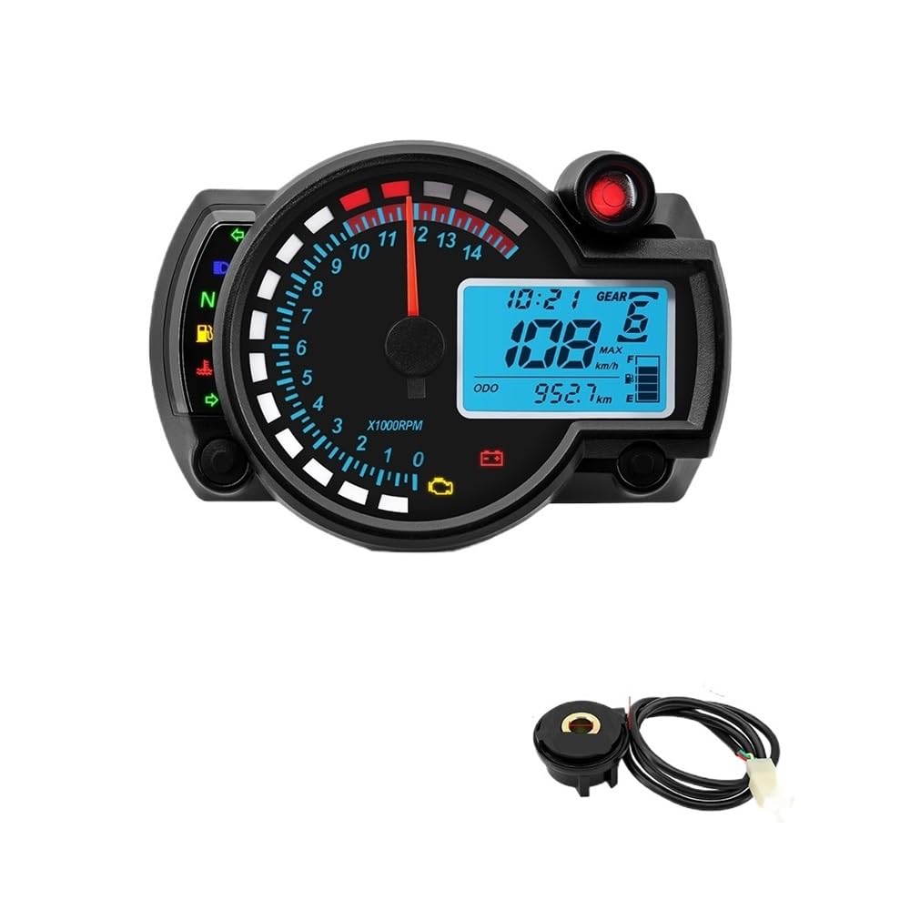 Velocímetro Digital para motocicleta para panel contador de | Aplicación: Medidor digital universal para motocicleta para panel contador de horas de 7 colores para motocross.