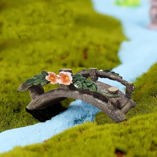 image for MUAMAX Fairy Garden Bridge Mini Bridge for Fairy Garden Flower Bridge 