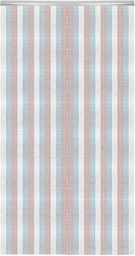 FERNVALE Aluminium Chain Curtain 90 x 200cm Metal Fly Door Screen Curtain Insect Control Chain Door Curtain for Doorways Patio Kitchen Outdoor Indoor Fly Screen (Multicolor)