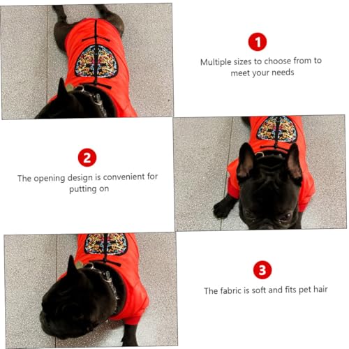 Abrigo térmico para perros VILLCASE talla L rojo miniatura 6