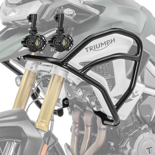 Set Sturzbügel + Scheinwerfer kompatibel mit Triumph Tiger 1200 GT/Pro 22-25 TG2 schwarz